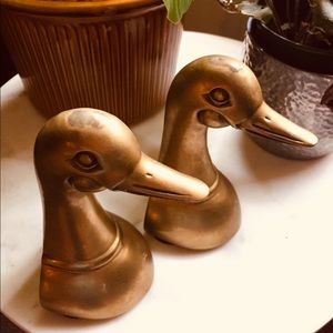 Mid Century Brass Bookends
